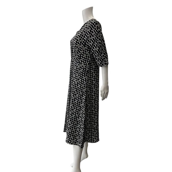 ‘S MaxMara Monochrome Patterned Midi Dress - Picture 3 of 12